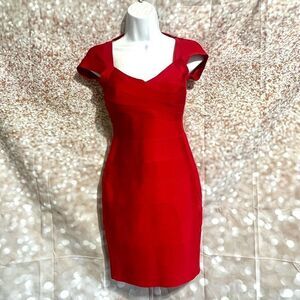 NWT cap sleeve red bandage dress by The Kewl Shop, size XS